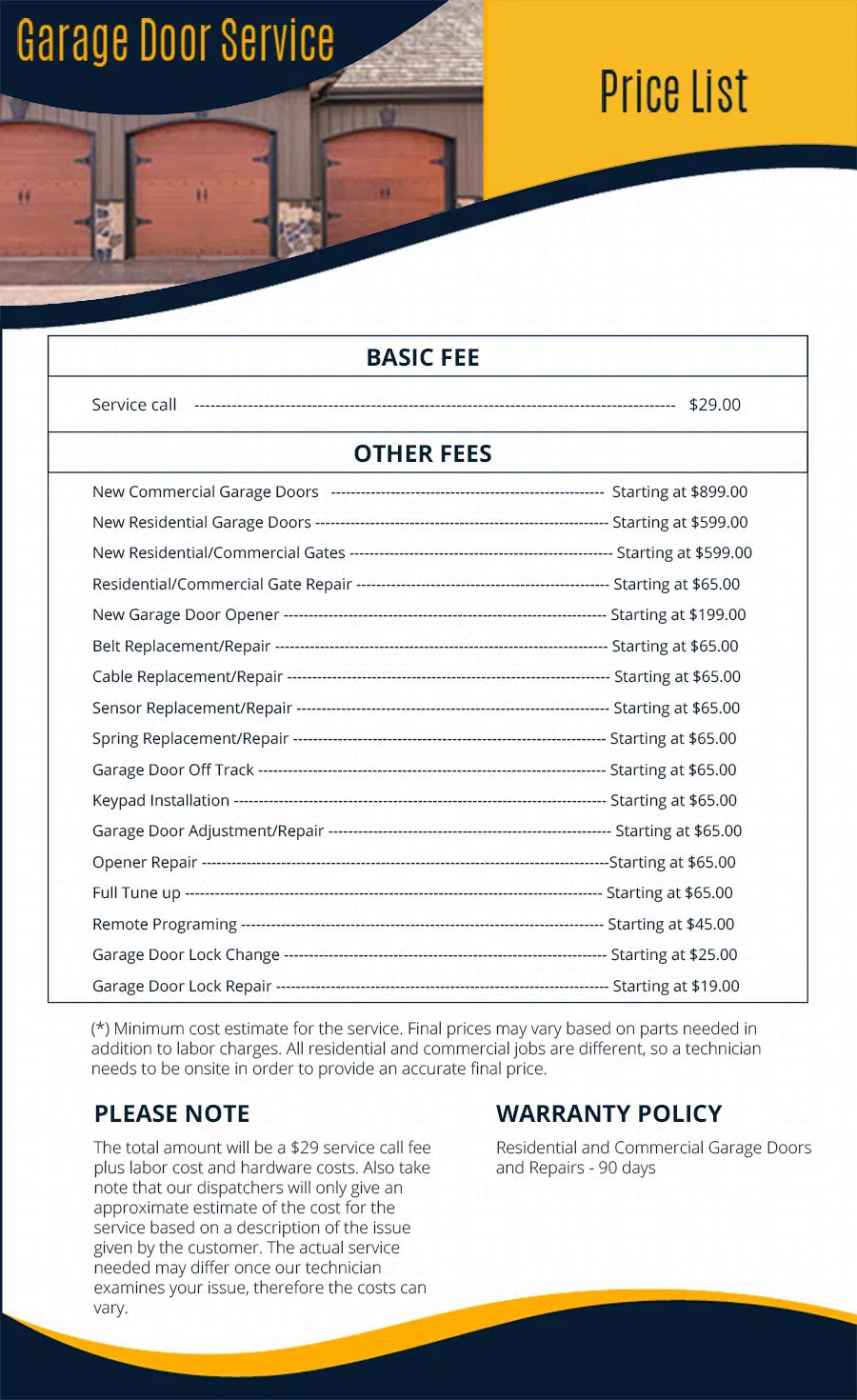 USA Garage Doors Repair Service Leesburg, VA 571-367-9090